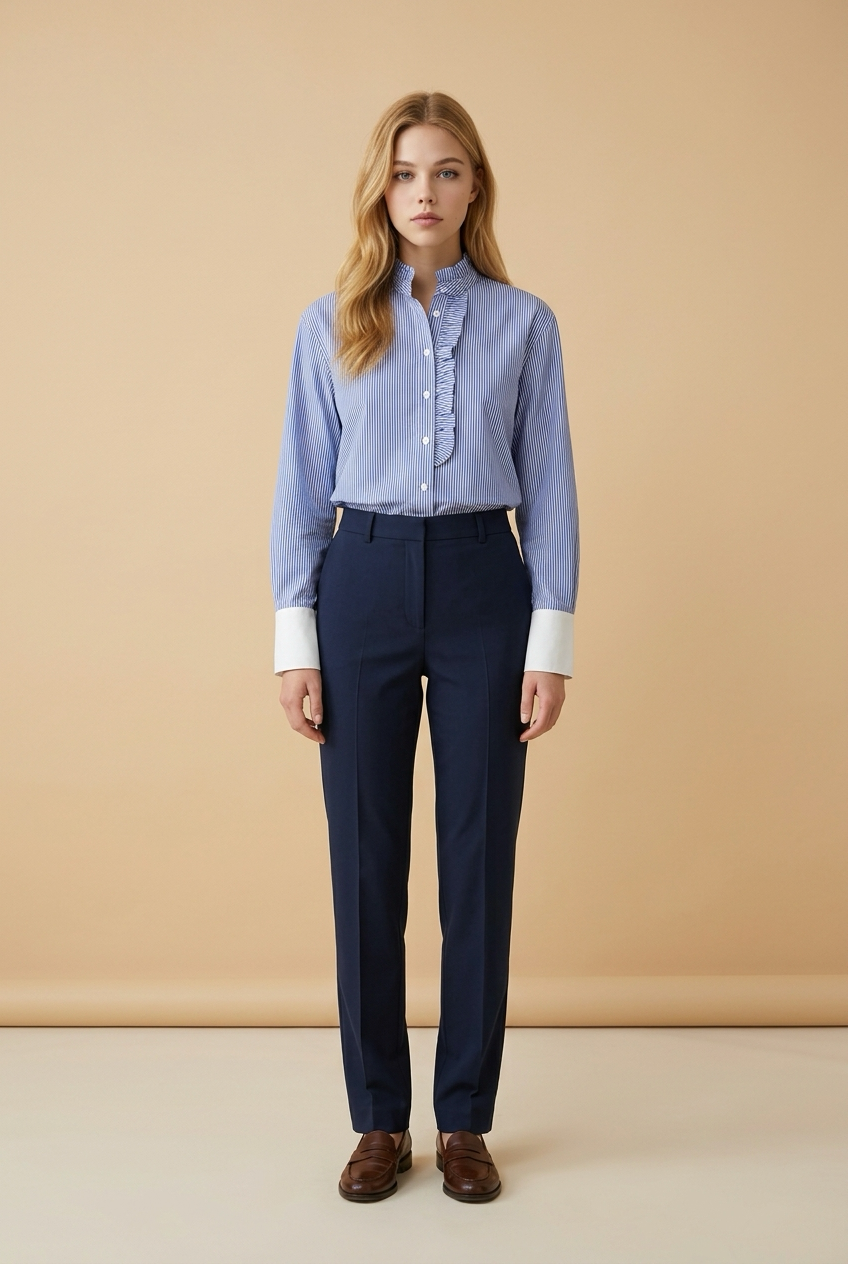 Stripe Ruffle Pinstripe