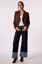 Charlotte Cropped Blazer | Chocolate