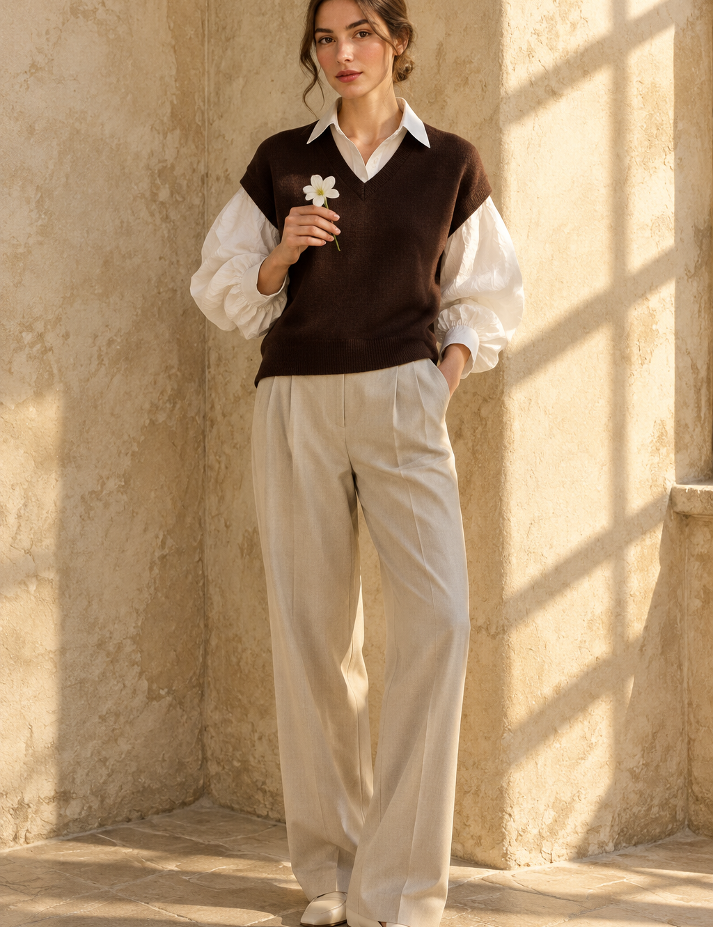 Lurex Puff Sleeve 2-Fer