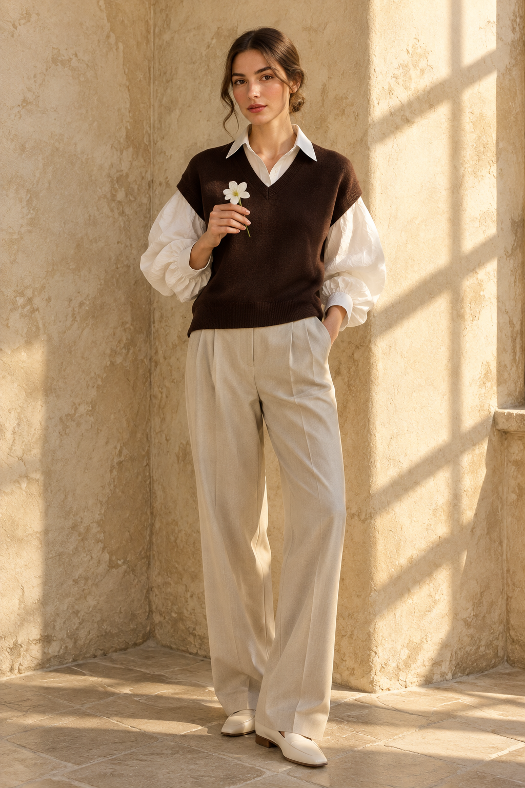 Lurex Puff Sleeve 2-Fer