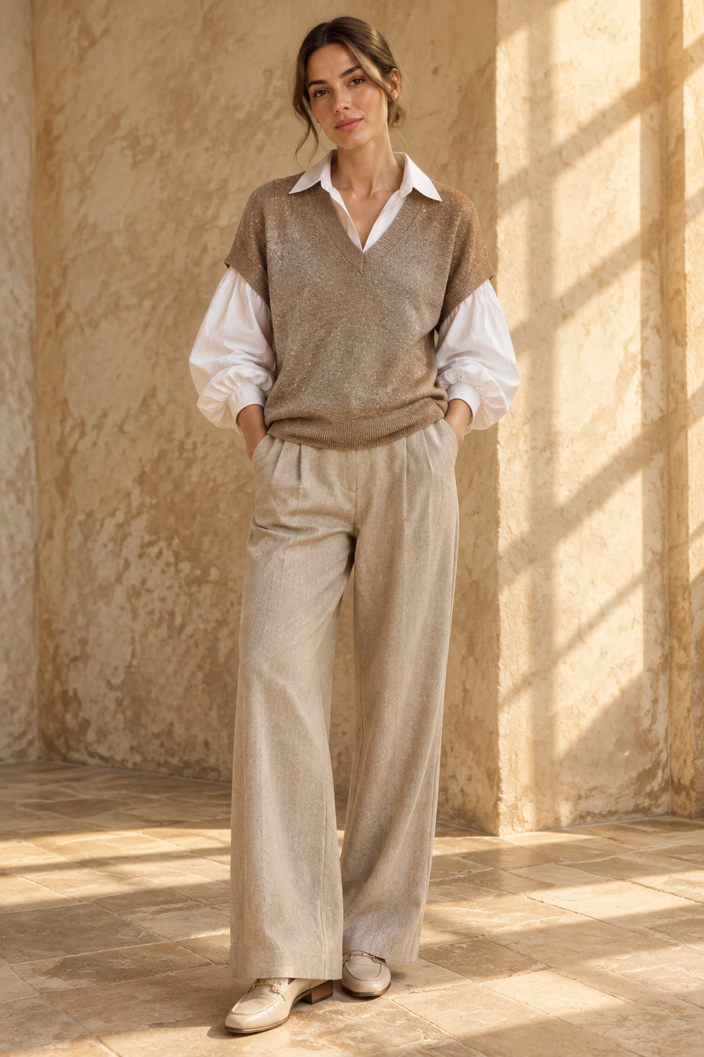 Lurex Puff Sleeve 2-Fer