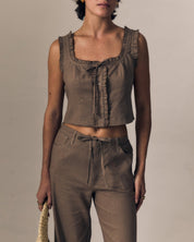 Linen Ruffle Cami
