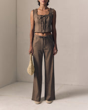 Simone Linen Drawstring Pant