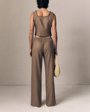 Simone Linen Drawstring Pant