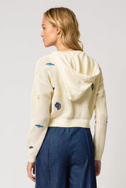 Eden Palm Tree Mesh Cardigan