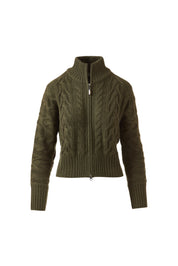 LUXE CABLE ZIP CARDIGAN