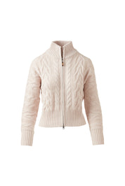 LUXE CABLE ZIP CARDIGAN