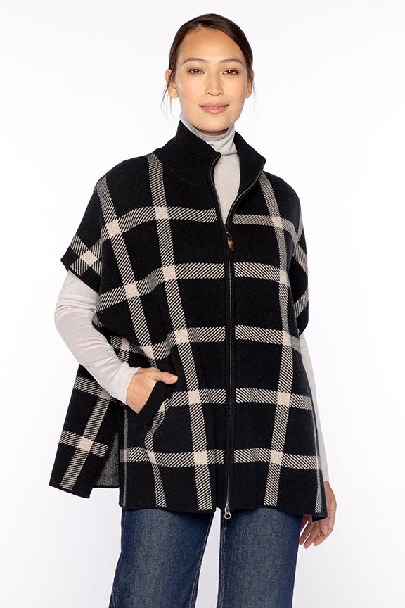S/l zip mock cardigan