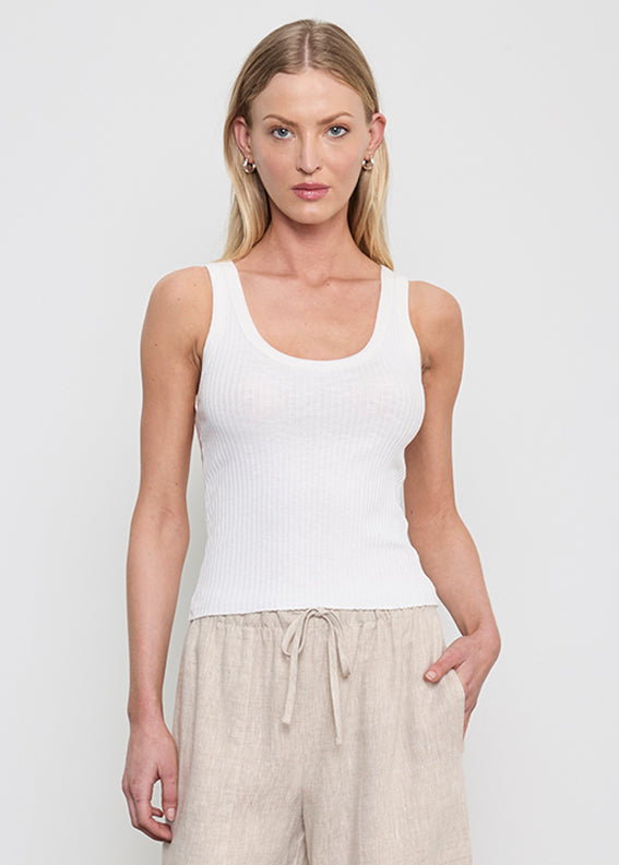 MILITARY RIB CROP TANK