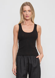 MILITARY RIB CROP TANK