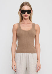 MILITARY RIB CROP TANK