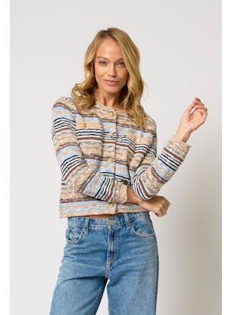MARLON TEXTURED STITCH CARDIGAN