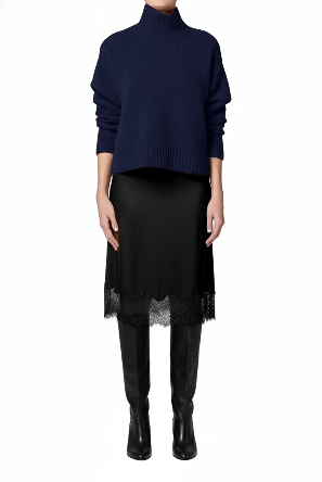 CITIZENS OF HUMANITY - Lace Trimmed Skirt in Black