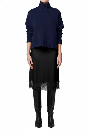 CITIZENS OF HUMANITY - Lace Trimmed Skirt in Black