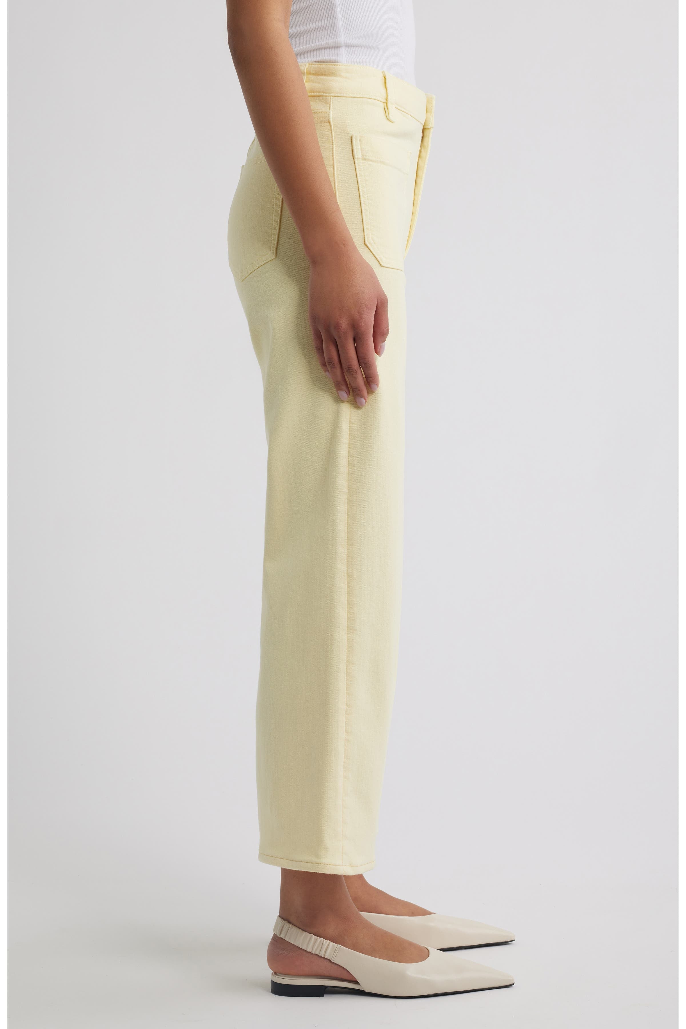 The Anchor High Waist Patch Pocket Crop Jeans