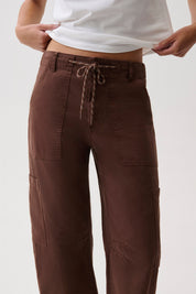 SABRINA CURVED UTILITY PANTS - LINDT