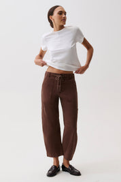 SABRINA CURVED UTILITY PANTS - LINDT