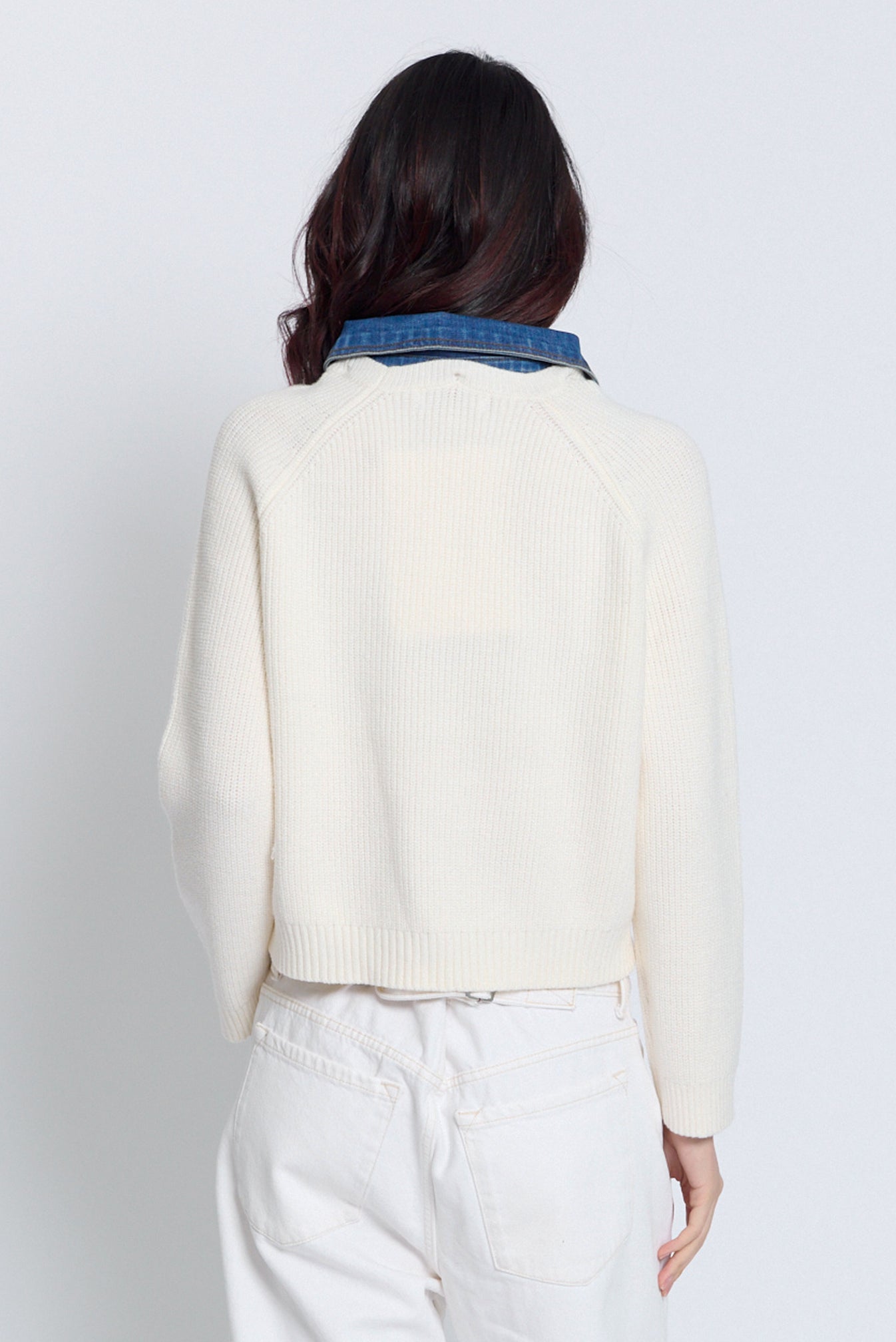 Dash Denim Collar Sweater