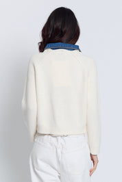 Dash Denim Collar Sweater