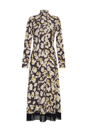 Troy Midi Dress
Spotted, fitted, fringed