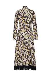 Troy Midi Dress
Spotted, fitted, fringed