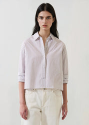 Cotton Stripe Boxy Shirt