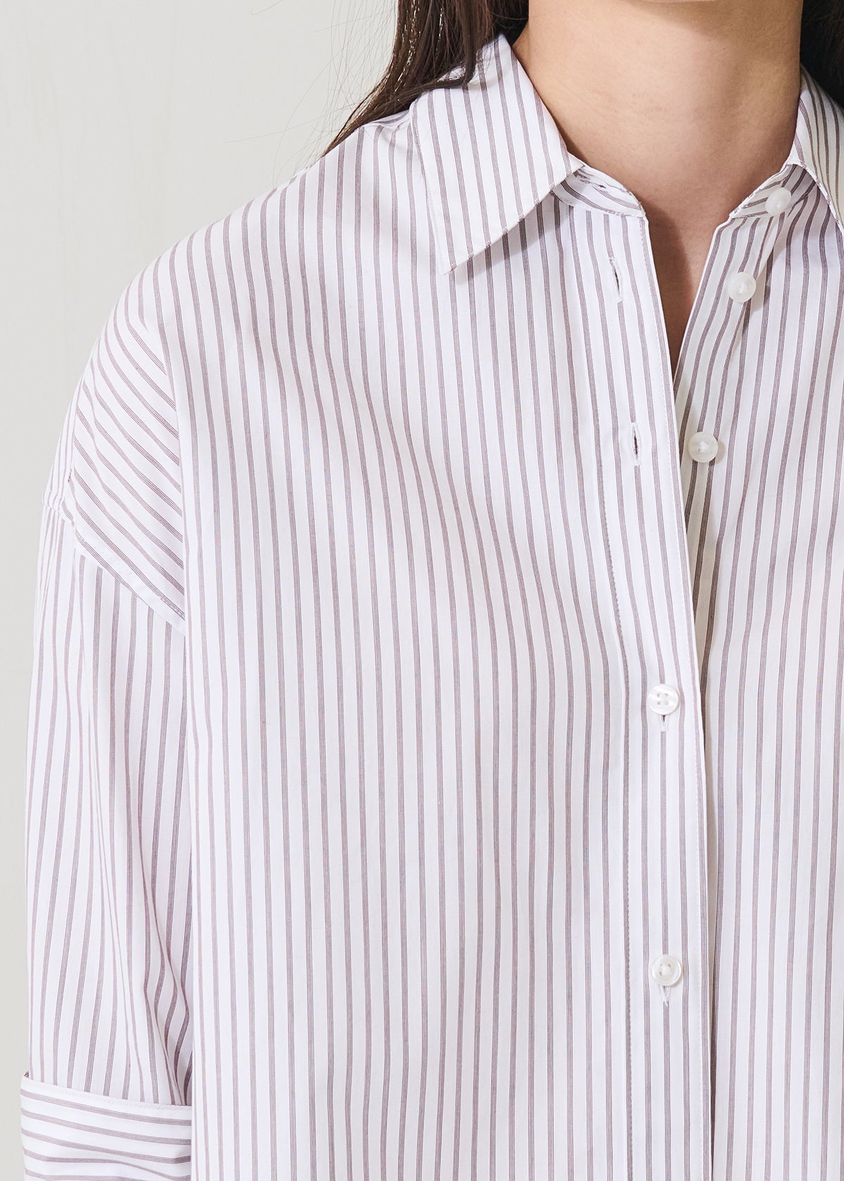 Cotton Stripe Boxy Shirt