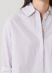Cotton Stripe Boxy Shirt