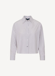 Cotton Stripe Boxy Shirt