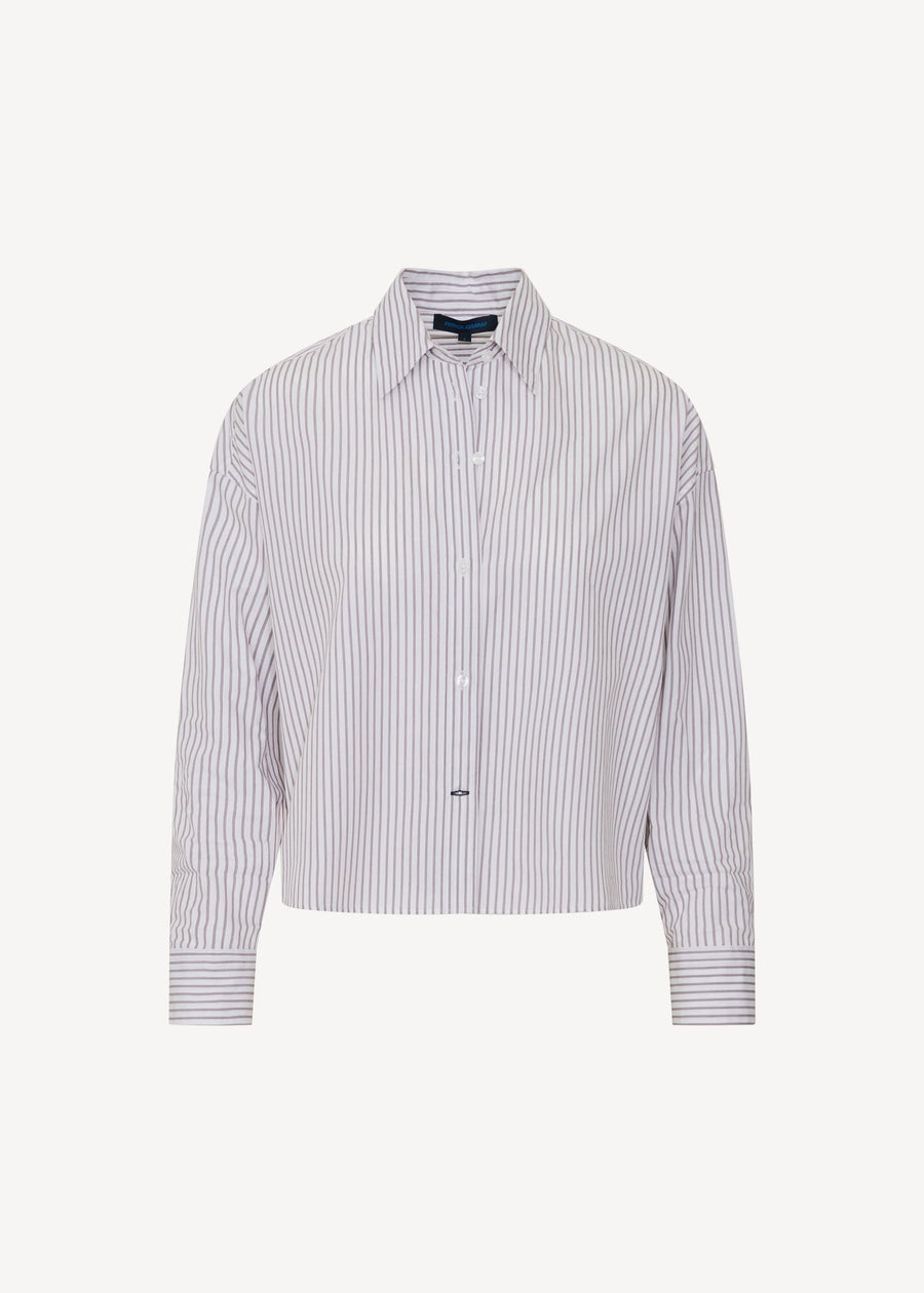 Cotton Stripe Boxy Shirt