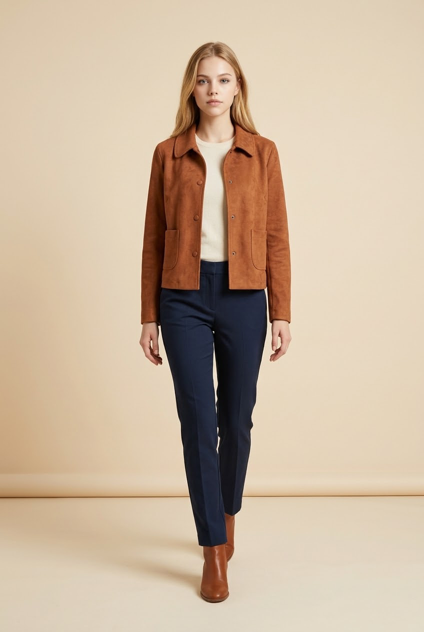 Crop swing jacket
