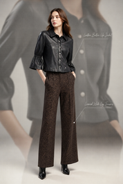 FLARE SLEEVE VEGAN LEATHER JACKET