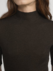 The Lurex Mock Neck Tee | AMERICANO