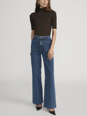 The Lurex Mock Neck Tee | AMERICANO