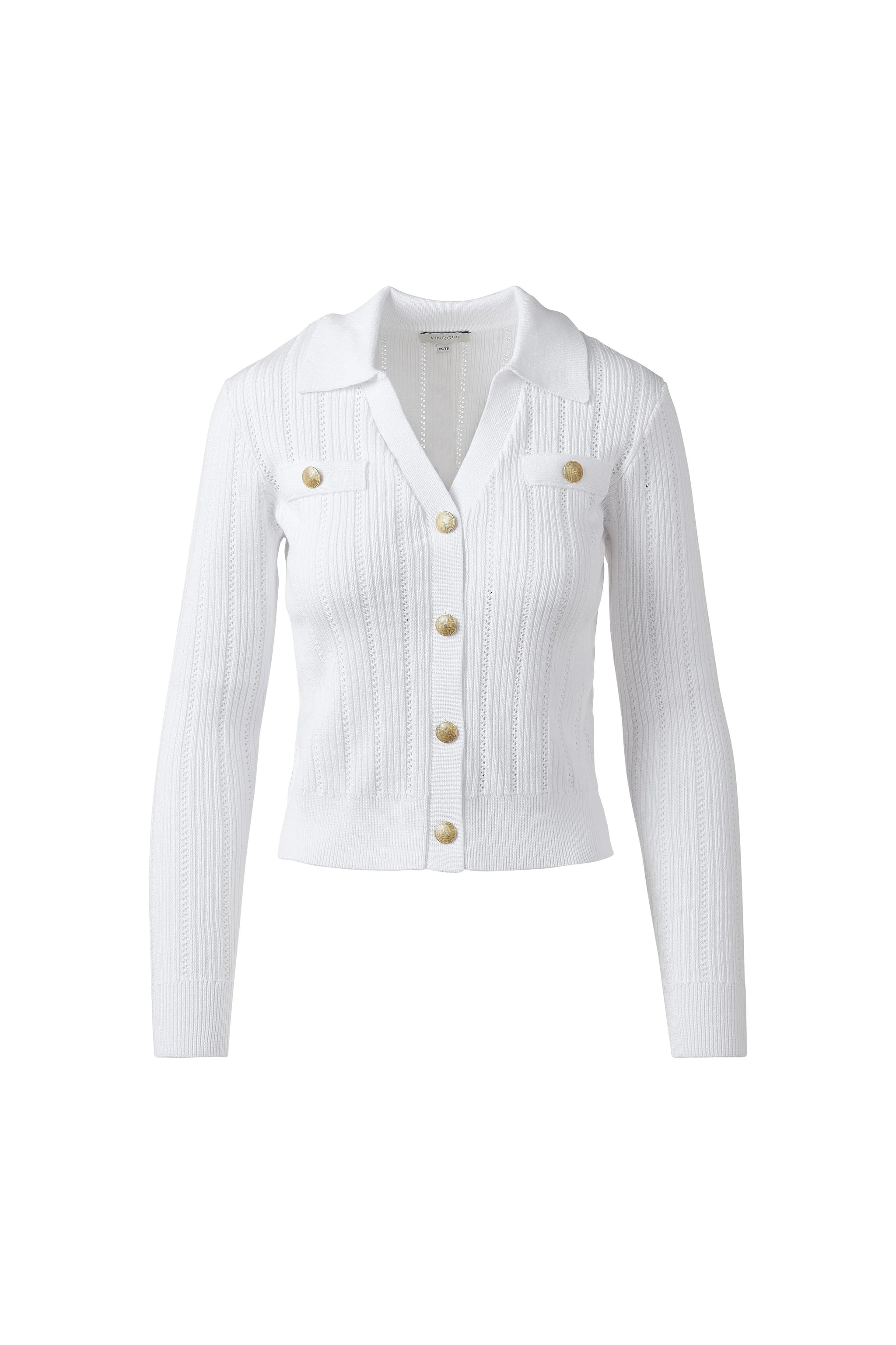 Rib Button Front Polo