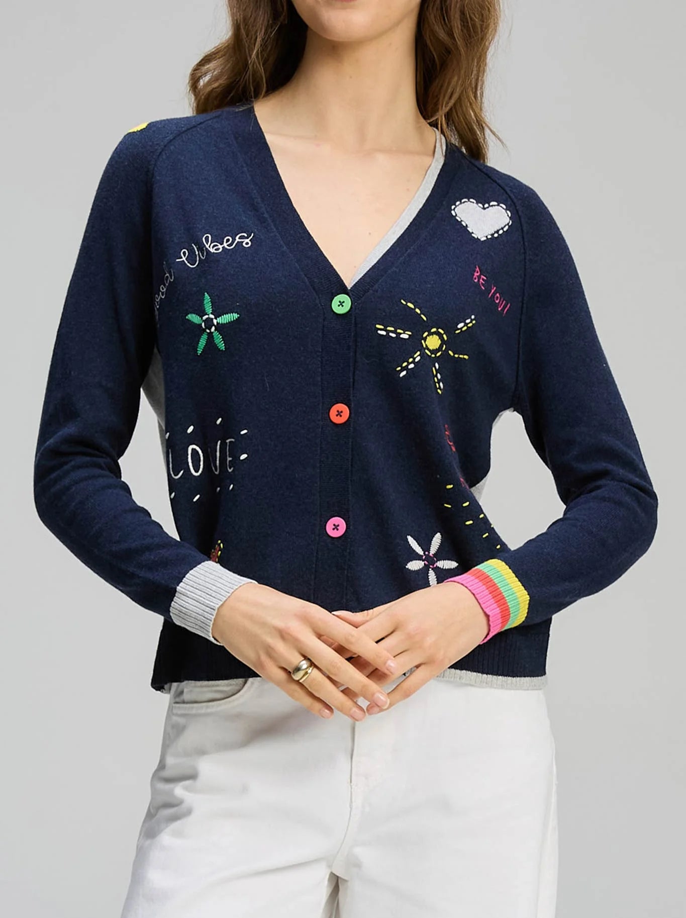 ZAKET & PLOVER GOOD VIBES CARDI