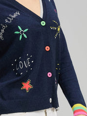 ZAKET & PLOVER GOOD VIBES CARDI