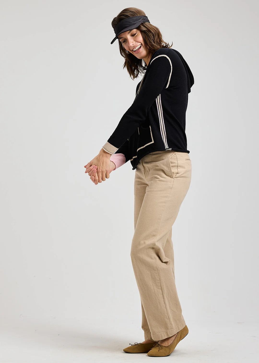 Sporty Black Zip Up Hoodie