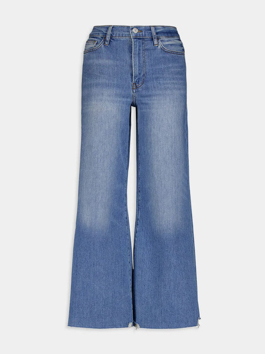 LE PALAZZO CROPPED DENIM TROUSERS