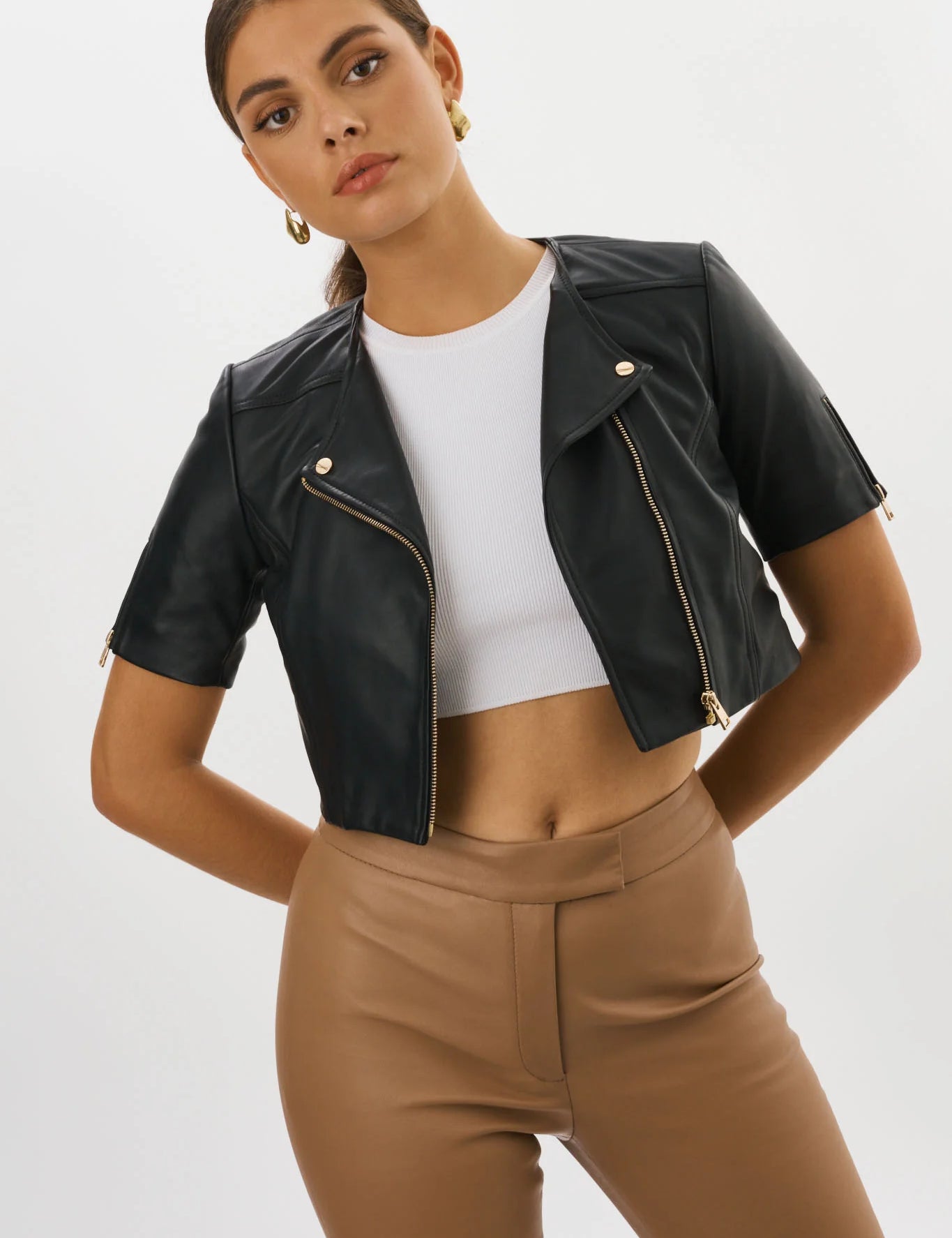 KIRSI | CROPPED BIKER JACKET