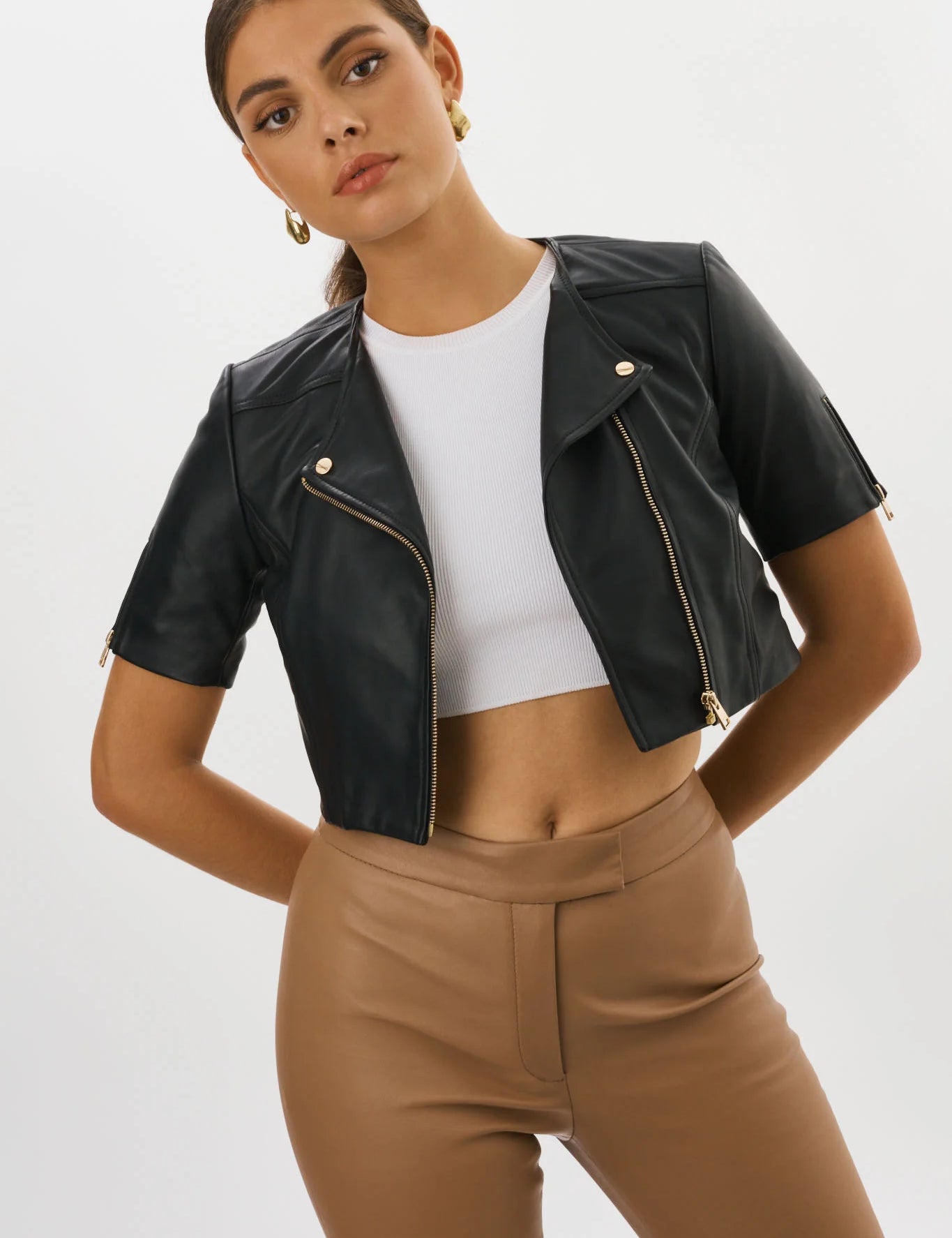 KIRSI| CROPPED BIKER JACKET