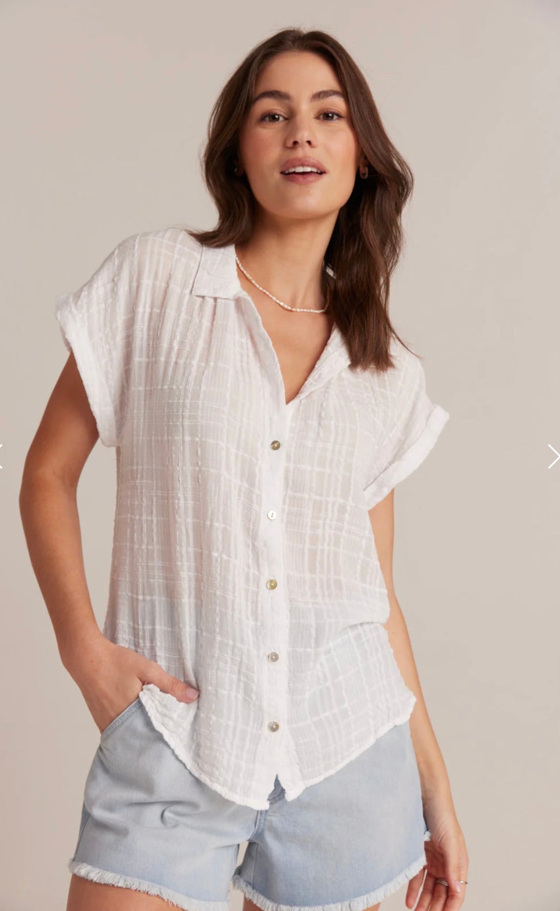 CAP SLEEVE BUTTON DOWN