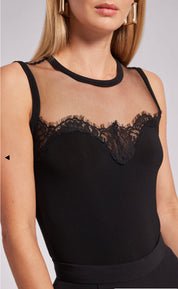 MARILYN LACE COMBO TOP
