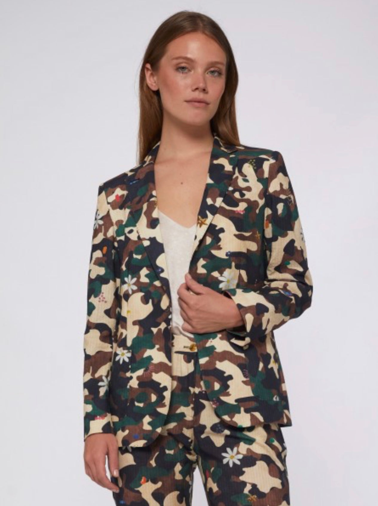 JACKET HARLOW CAMOUFLAGE EMBROIDERY PRINT