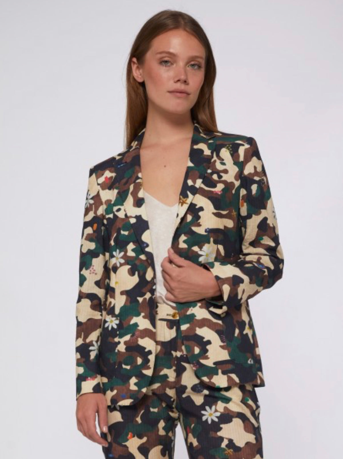 JACKET HARLOW CAMOUFLAGE EMBROIDERY PRINT