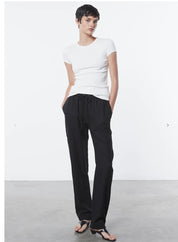 SCALLOP EDGE POINTELLE CAP SLEEVE