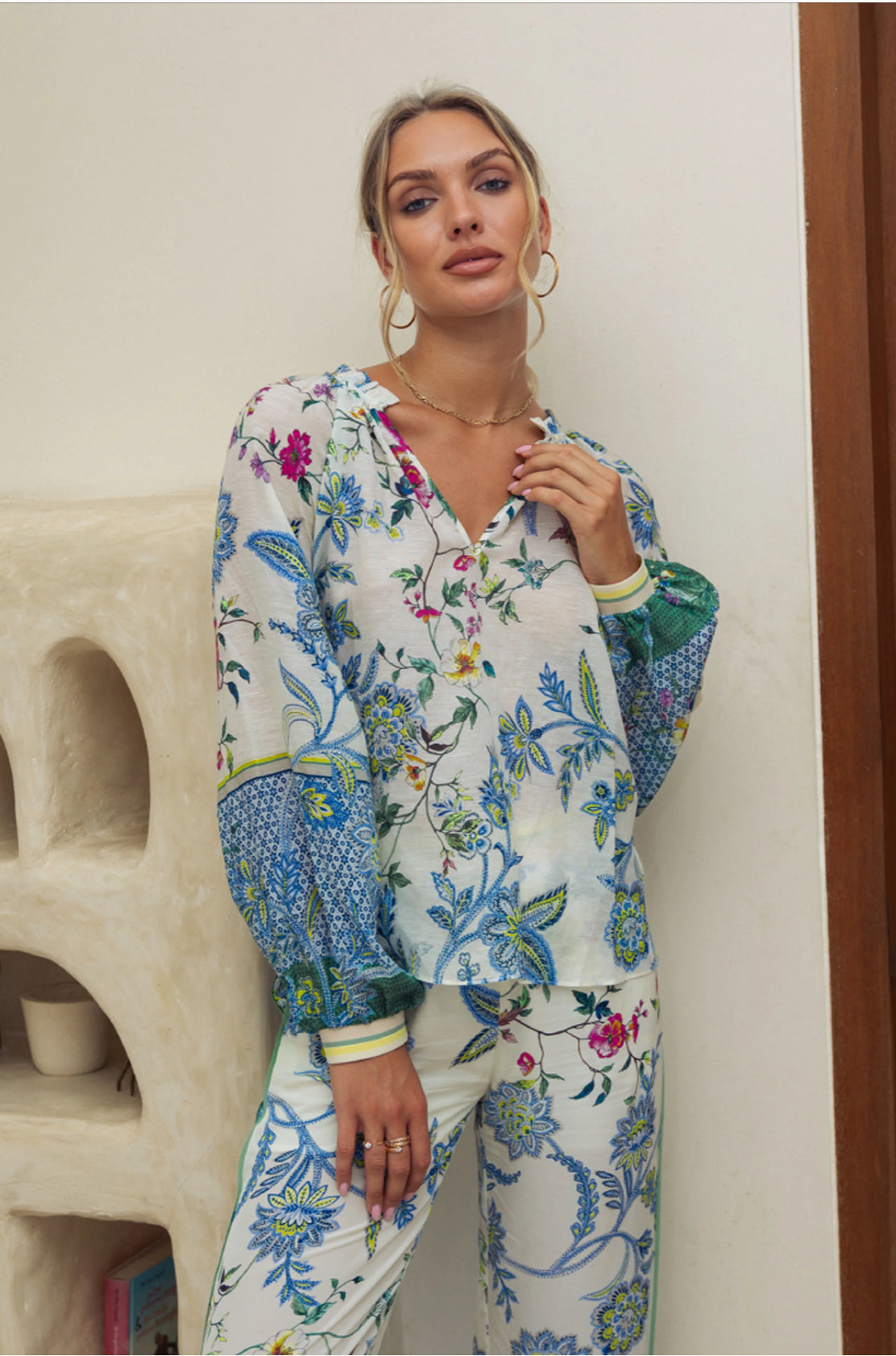 Miki Balinese Floral Top