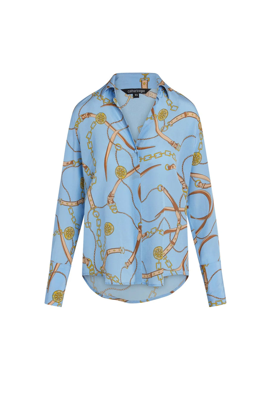 Daria French Cuff Silk Blouse - San Telmo