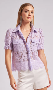 MINA LACE SHIRT - Lilac