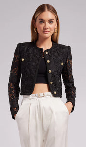 AMBER LACE JACKET - Black